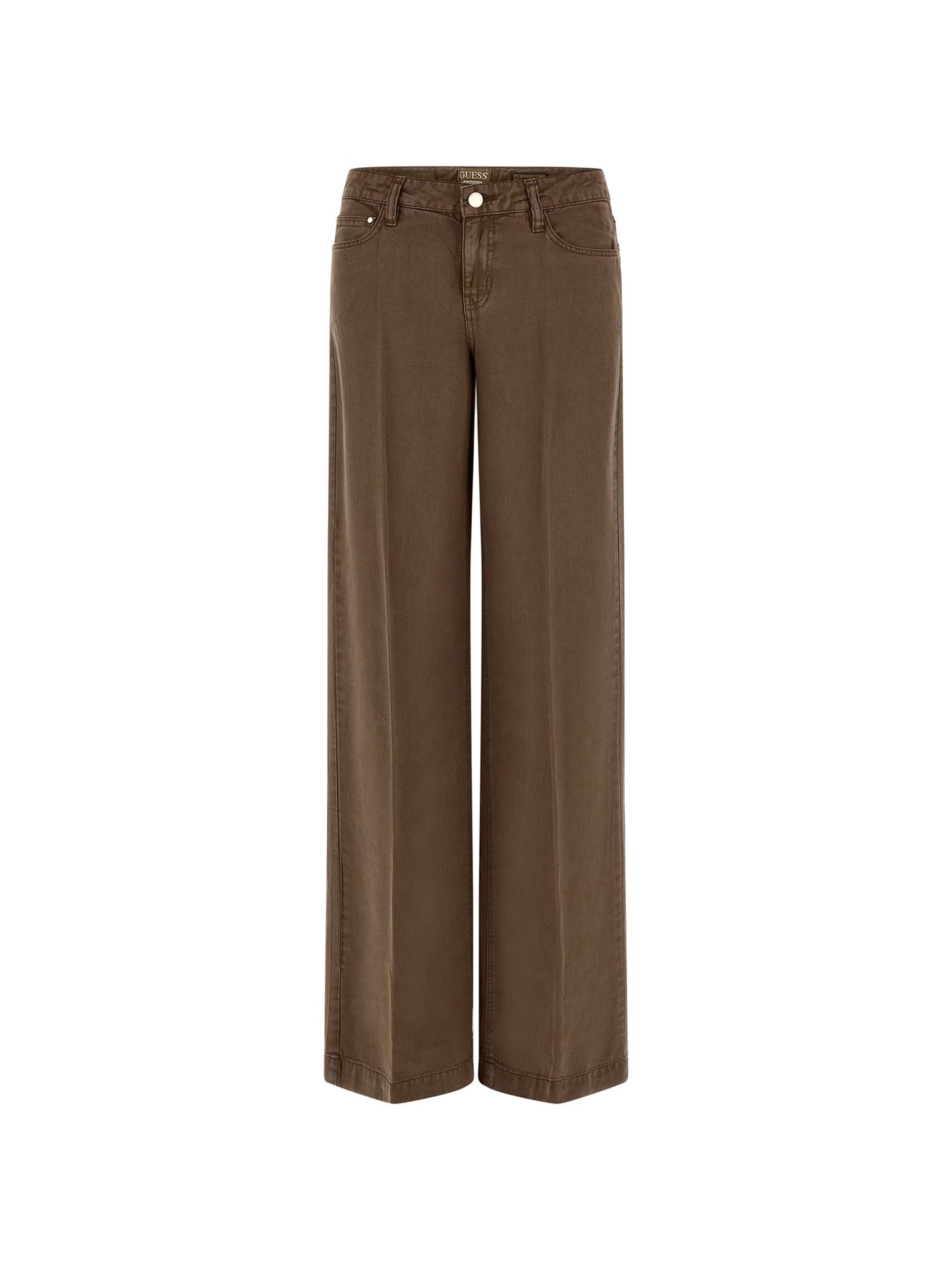 Mid rise wide leg pant