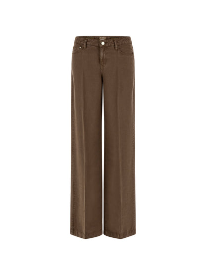 Mid rise wide leg pant