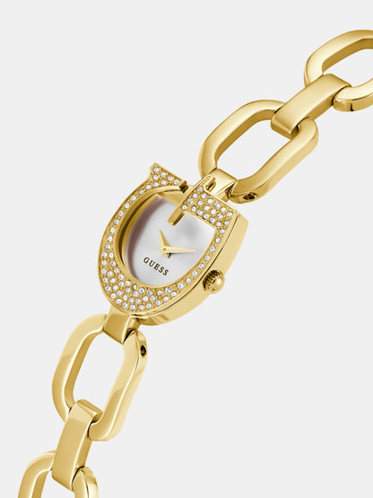 Analogue watch with G logo on dial