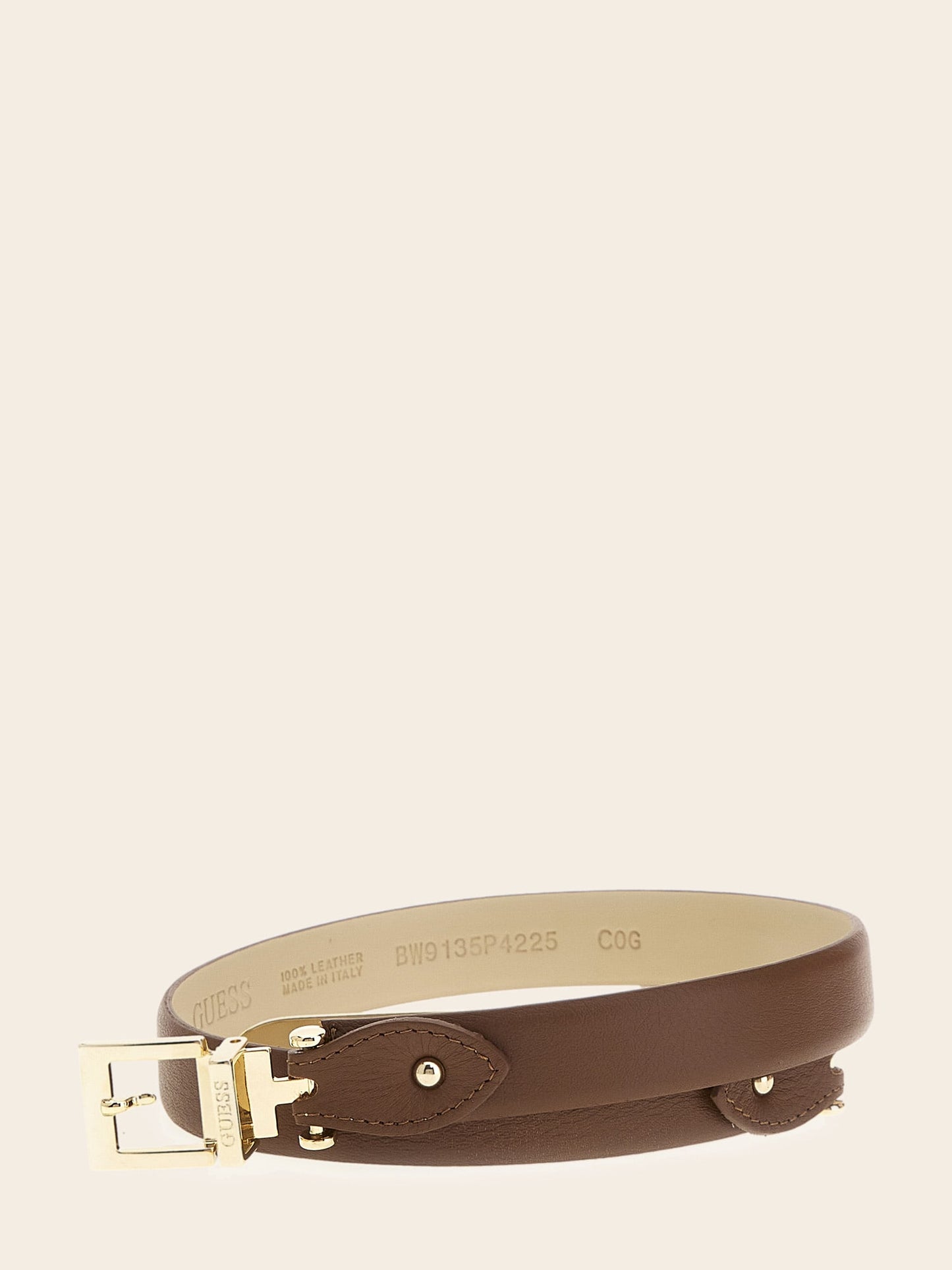 Else real leather high-waisted belt_Women