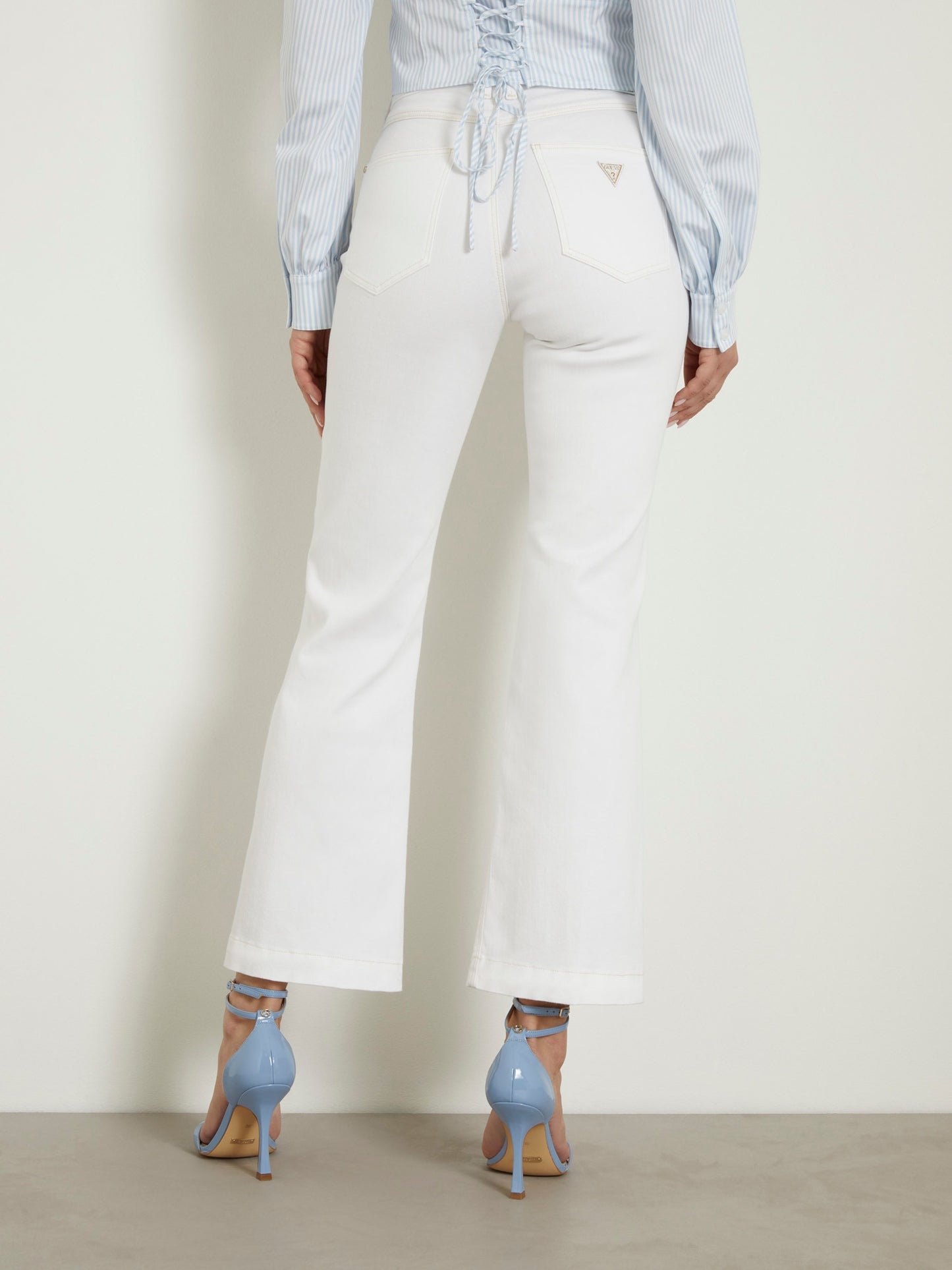 High rise flare denim pant