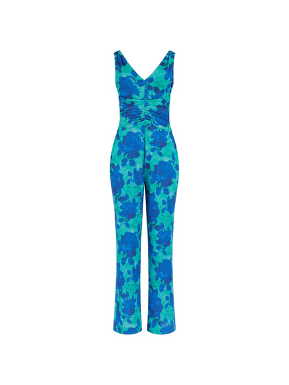 All over print flare jumpsuit