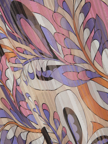 Marciano paisley lurex print long skirt