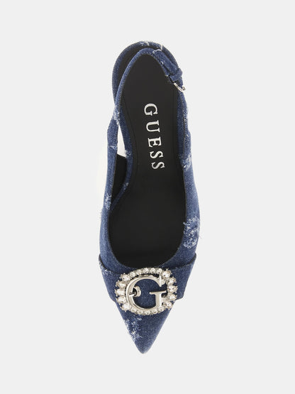 Branca denim sling backs