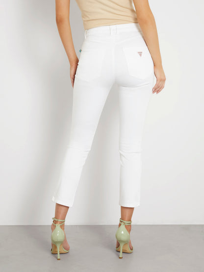 High rise skinny satin pant