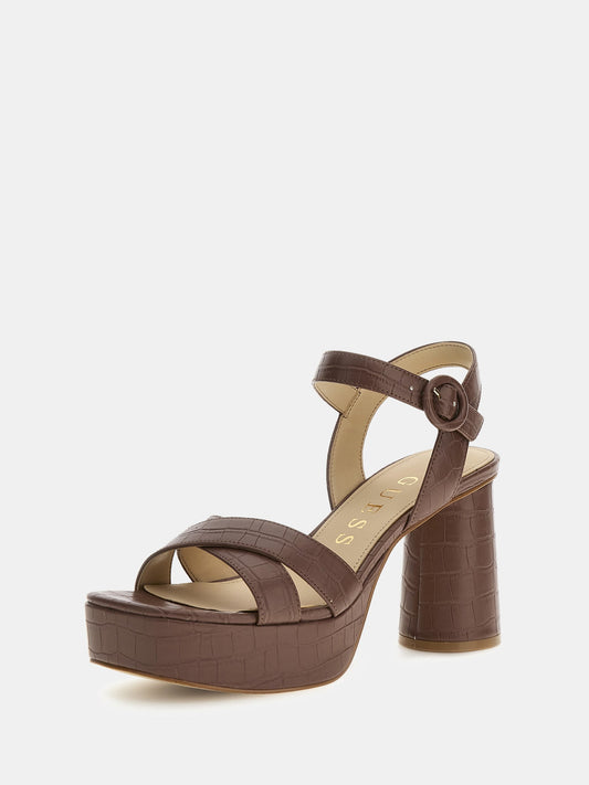 Milano croc-print sandals