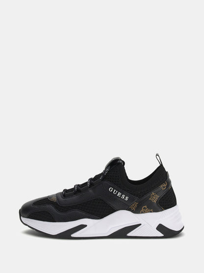 Geniver contrasting-material running shoe