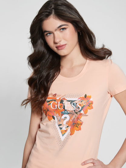 Flower logo stretch t-shirt