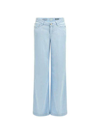 Mid rise wide leg pant