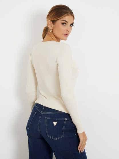 Rhinestones front logo sweater