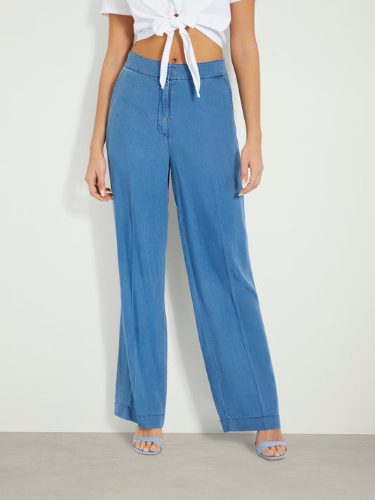 Mid rise relaxed denim pant