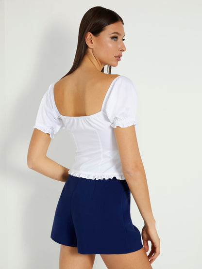 Satin cotton blouse