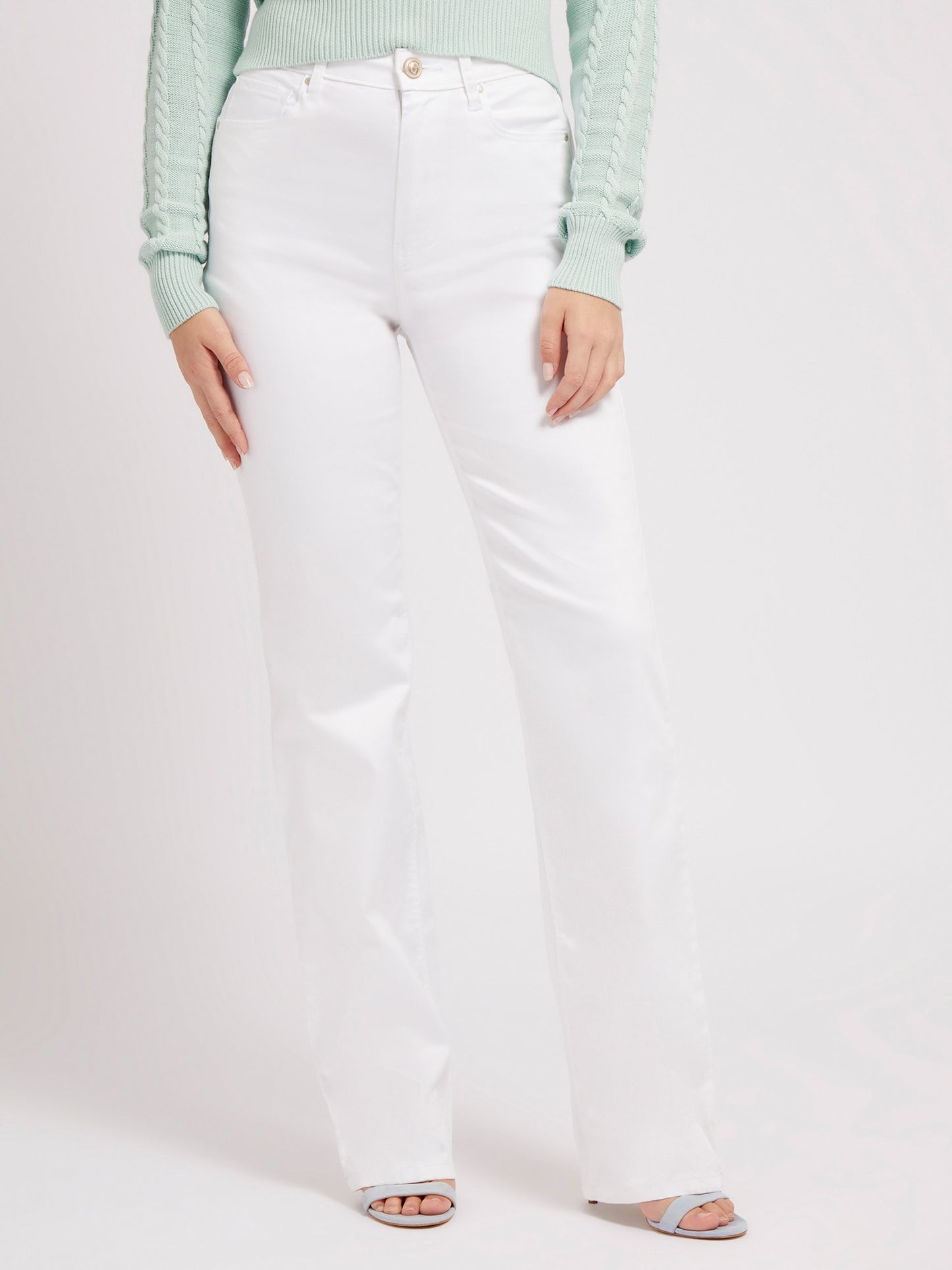 Satin straight pant
