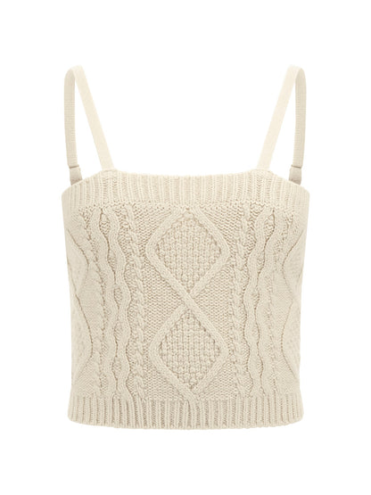 Cable knit sweater top