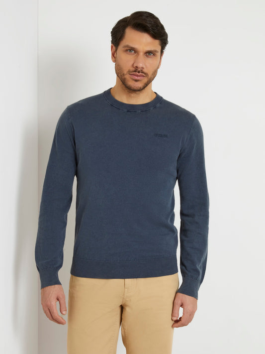 Side logo embroidery sweater