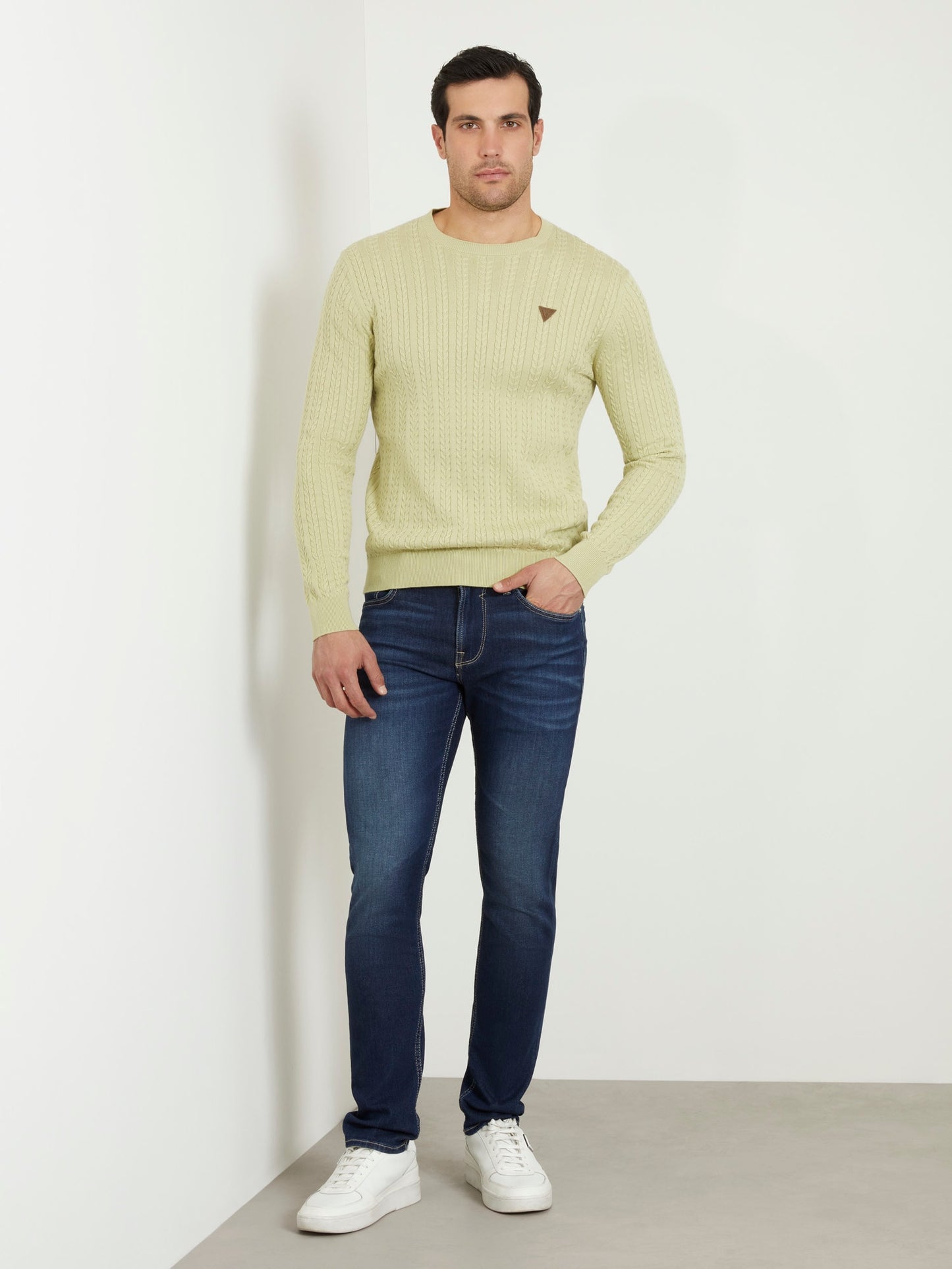 Cable knit braids sweater