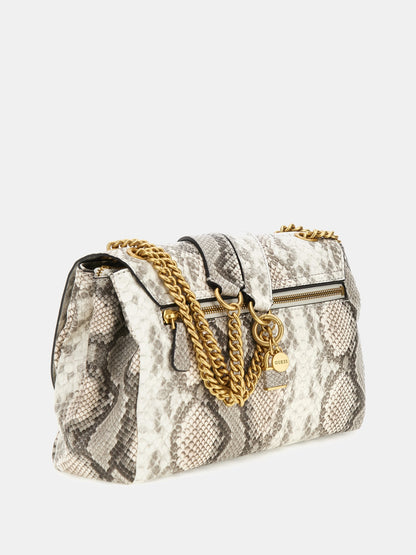 Cosette python-print crossbody