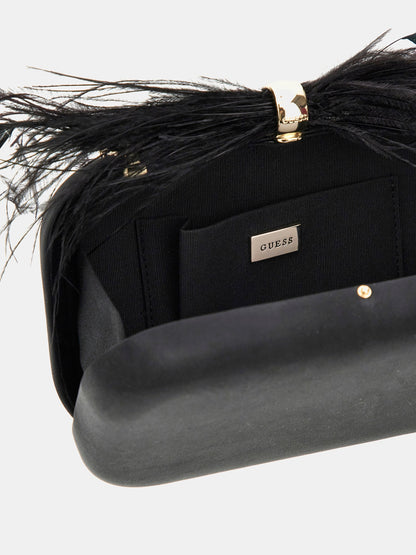 Keyah feathered clutch
