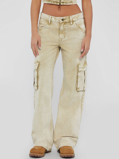 Cargo denim pant