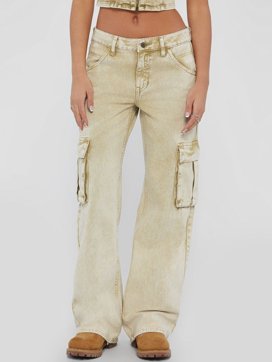 Cargo denim pant
