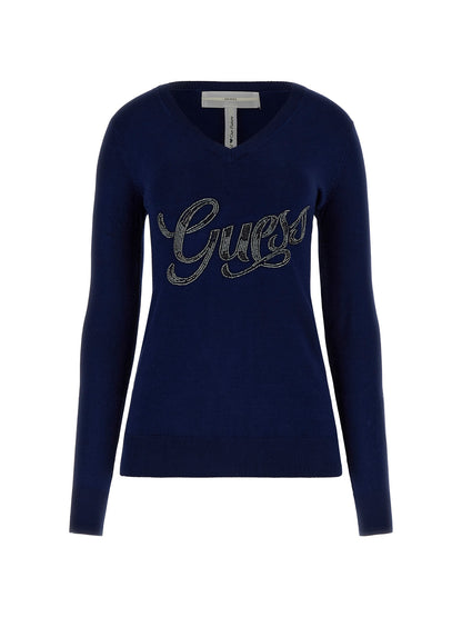 Rhinestones front logo sweater