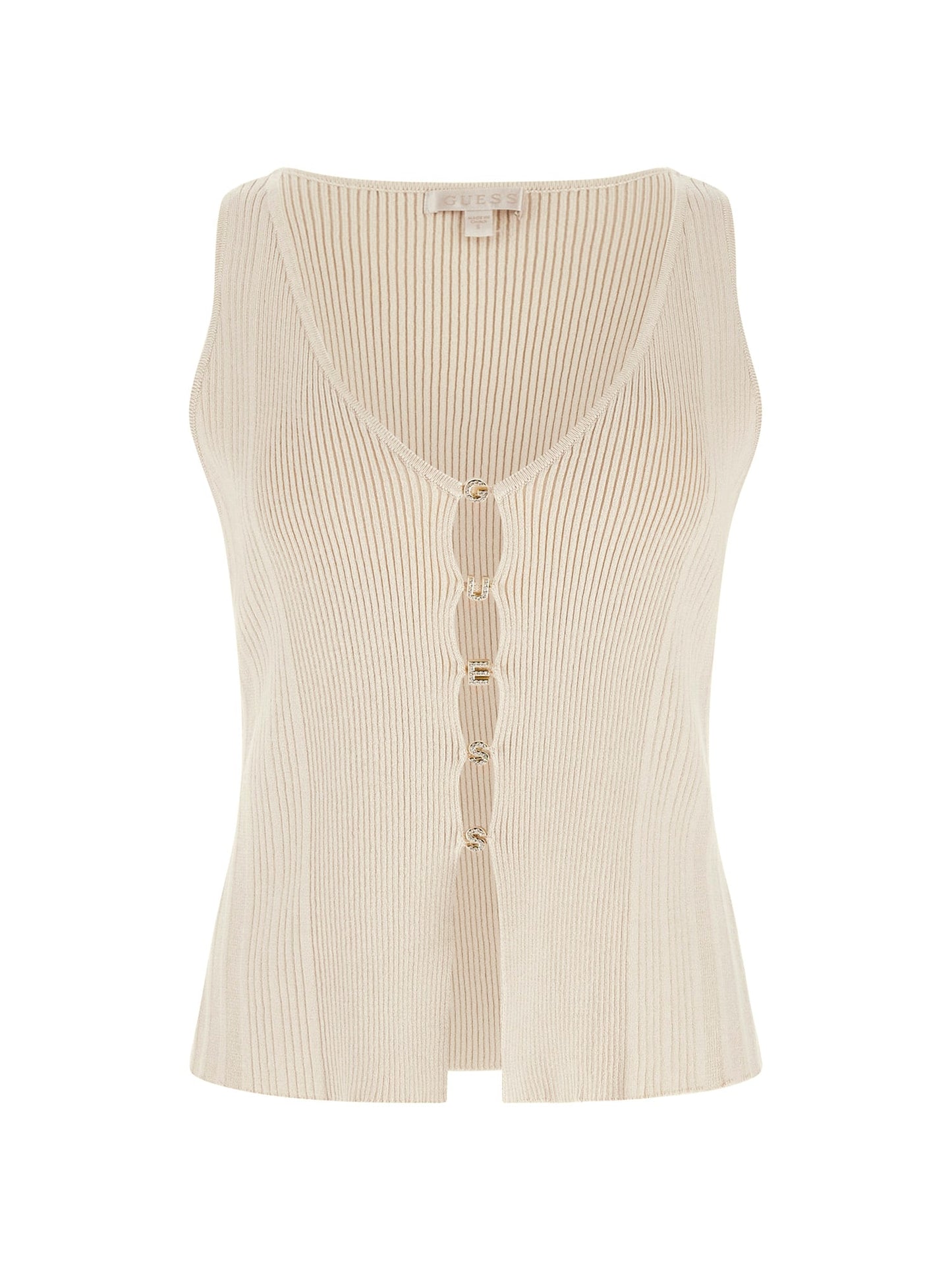 Jewel logo lettering sweater vest