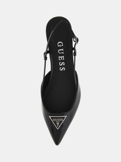 Jesson patent leather slingbacks