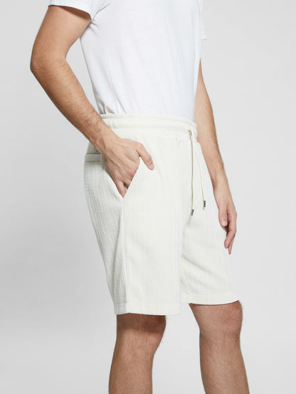 Textured knit shorts