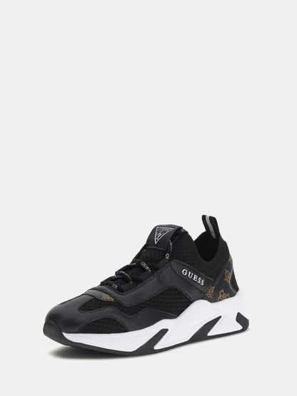 Geniver contrasting-material running shoe