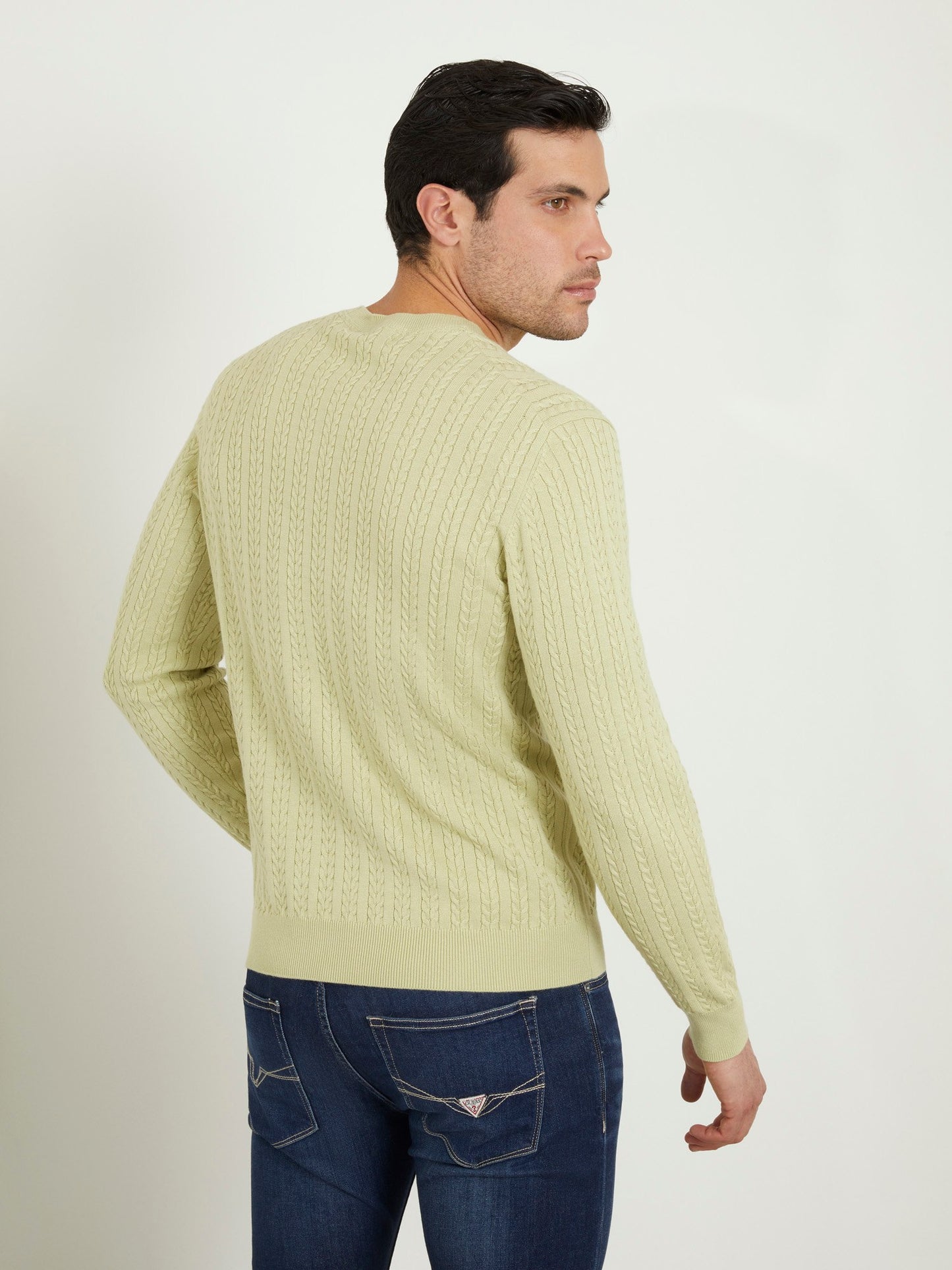 Cable knit braids sweater