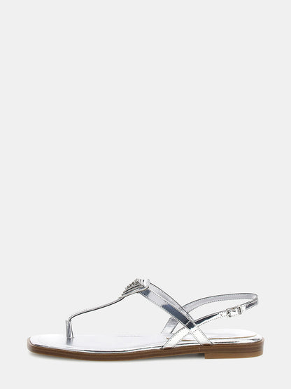 Foiled Rainey thong sandals