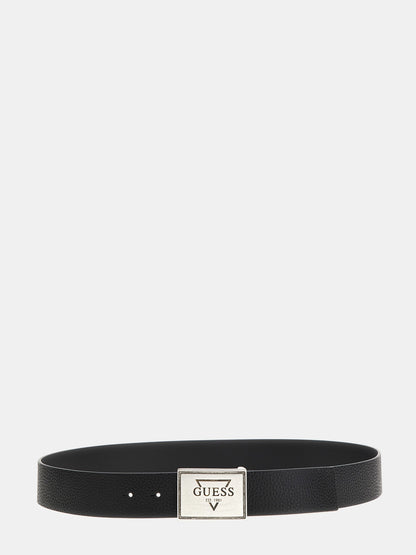 Logo-detail plaque belt_Men