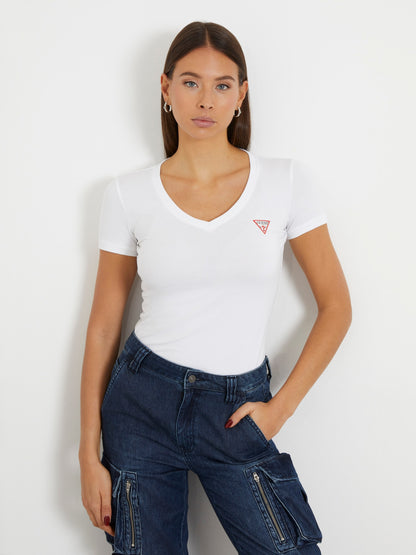 Small triangle logo stretch t-shirt