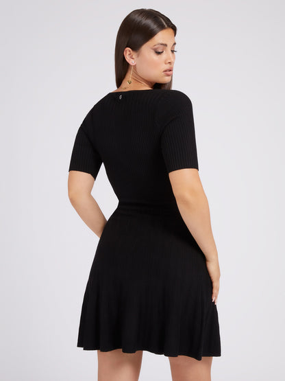 Fit and flare sweater dress