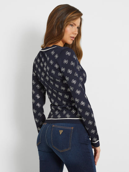 Rhinestones logo sweater