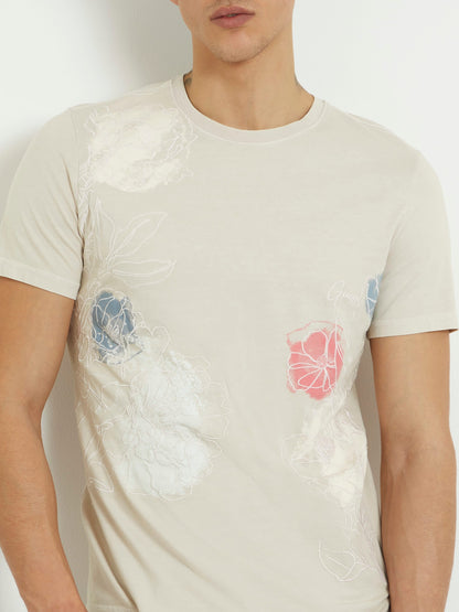 Floral embroidery t-shirt