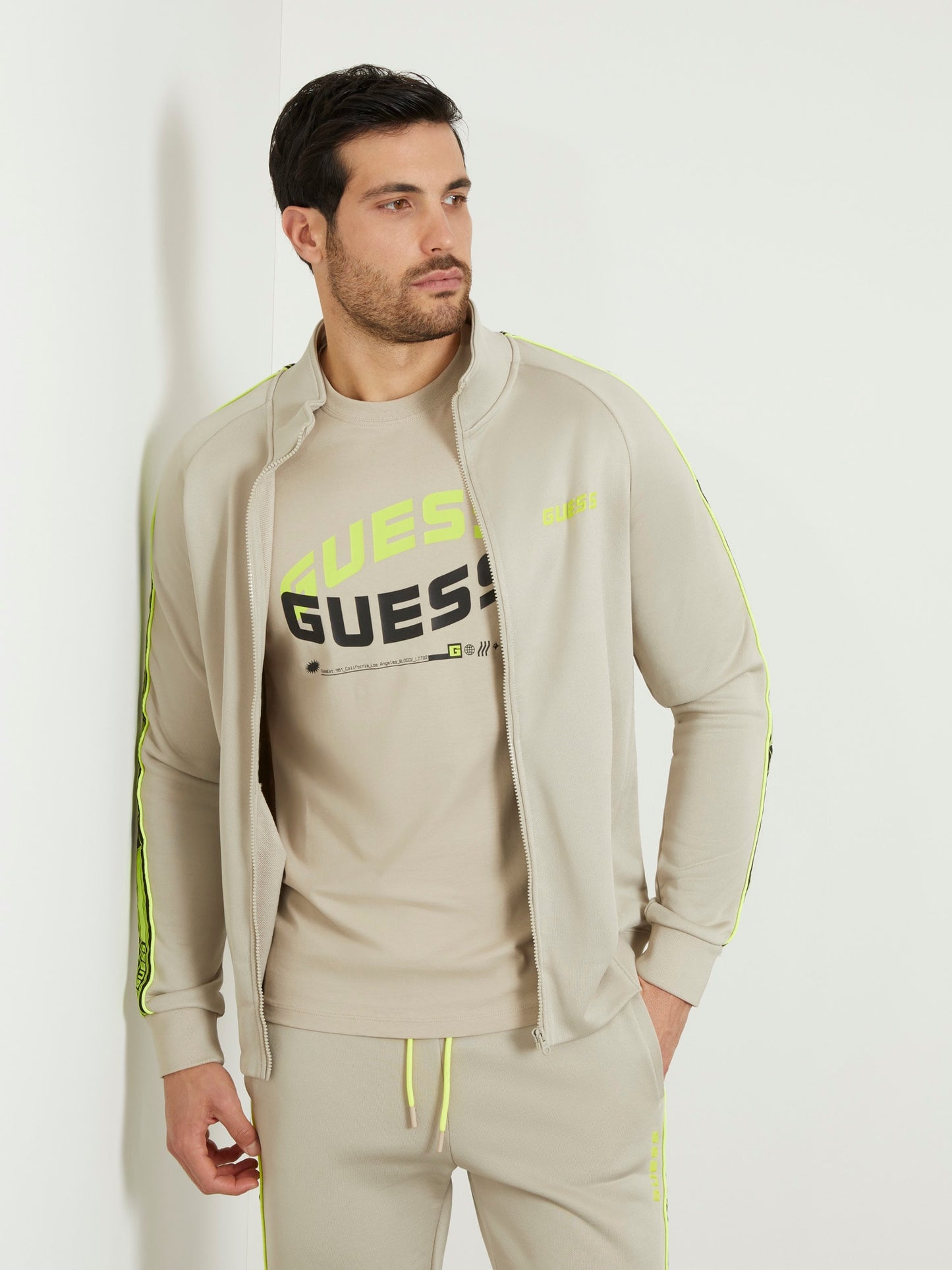 Side band zip sweatshirt