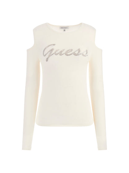 Rhinestones front logo sweater