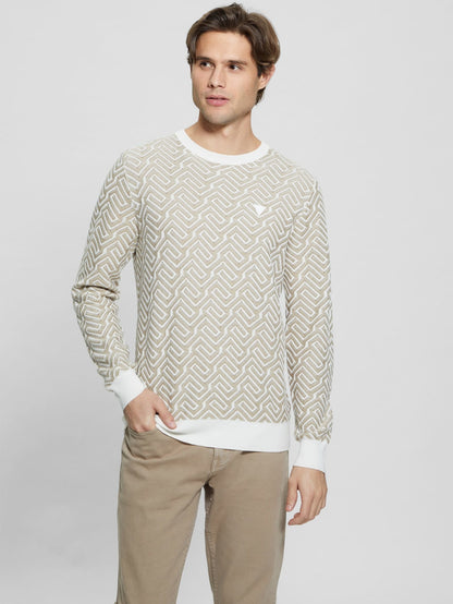 Geometric jaquard sweater