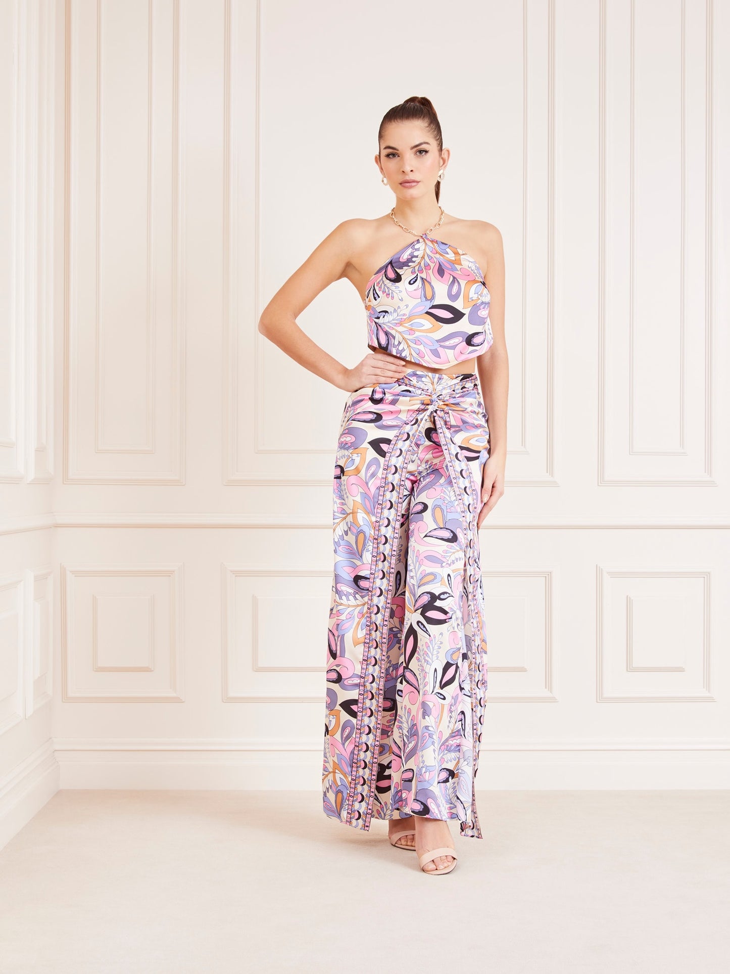 Marciano all over print wrap pant