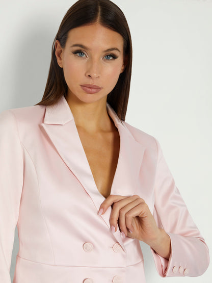 Double breasted cropped blazer