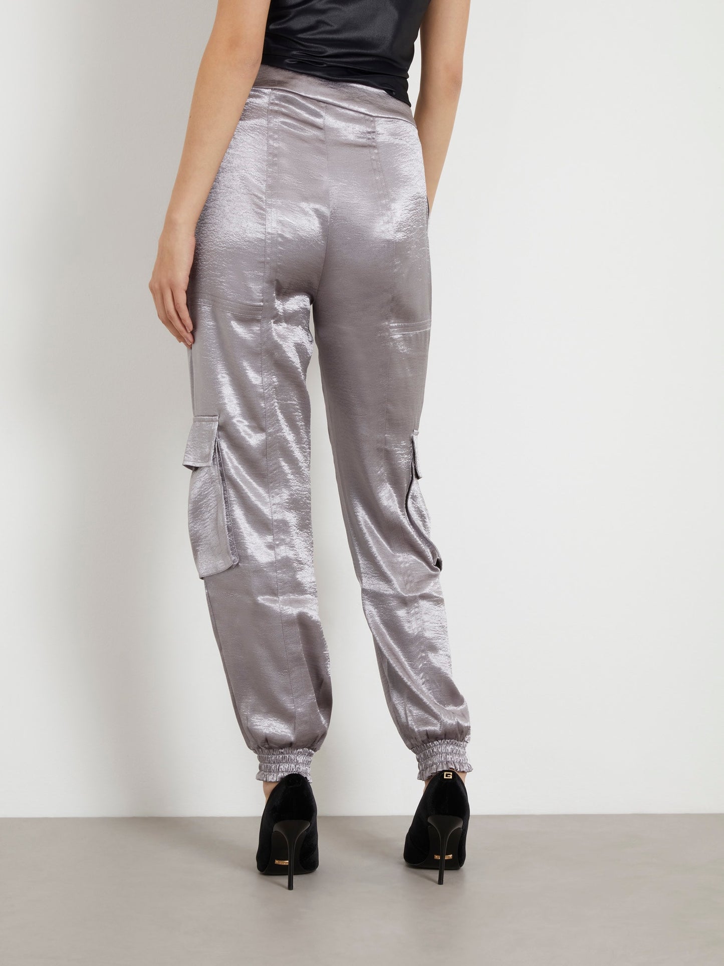 Satin cargo pant