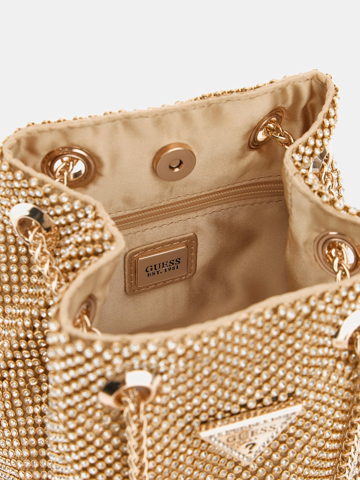 Lua rhinestone mini bucket bag