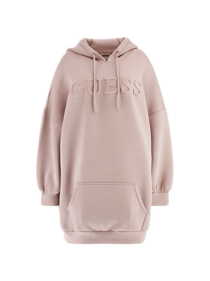 Embossed logo sweatshirt dress
