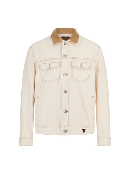 Faux suede inserts jacket