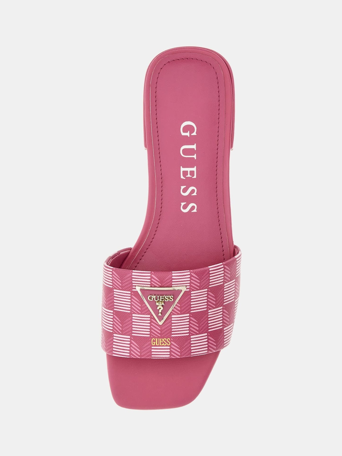 Tamed geometric-design sandals