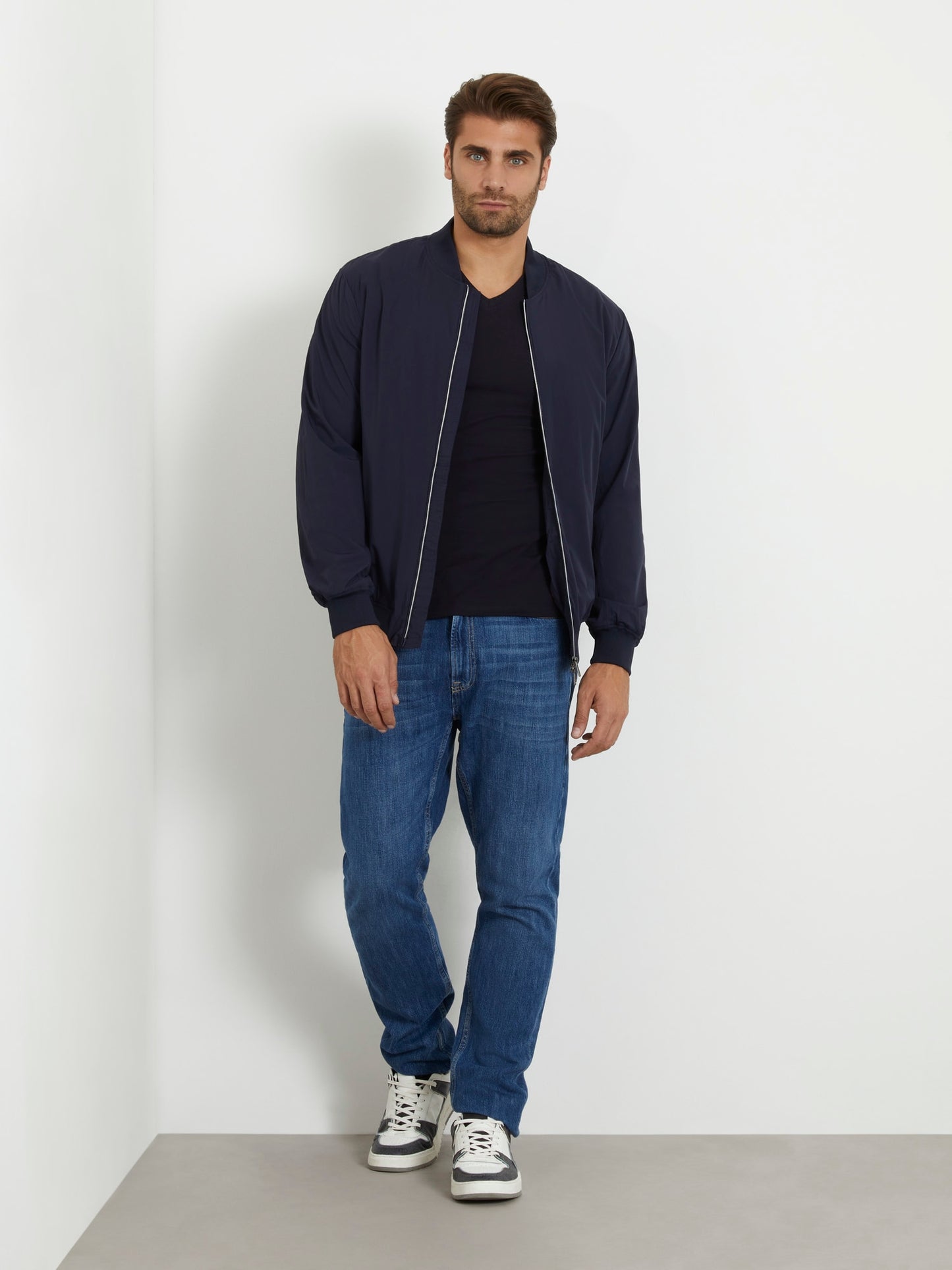 Tech stretch bomber jacket
