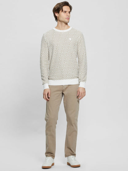 Geometric jaquard sweater