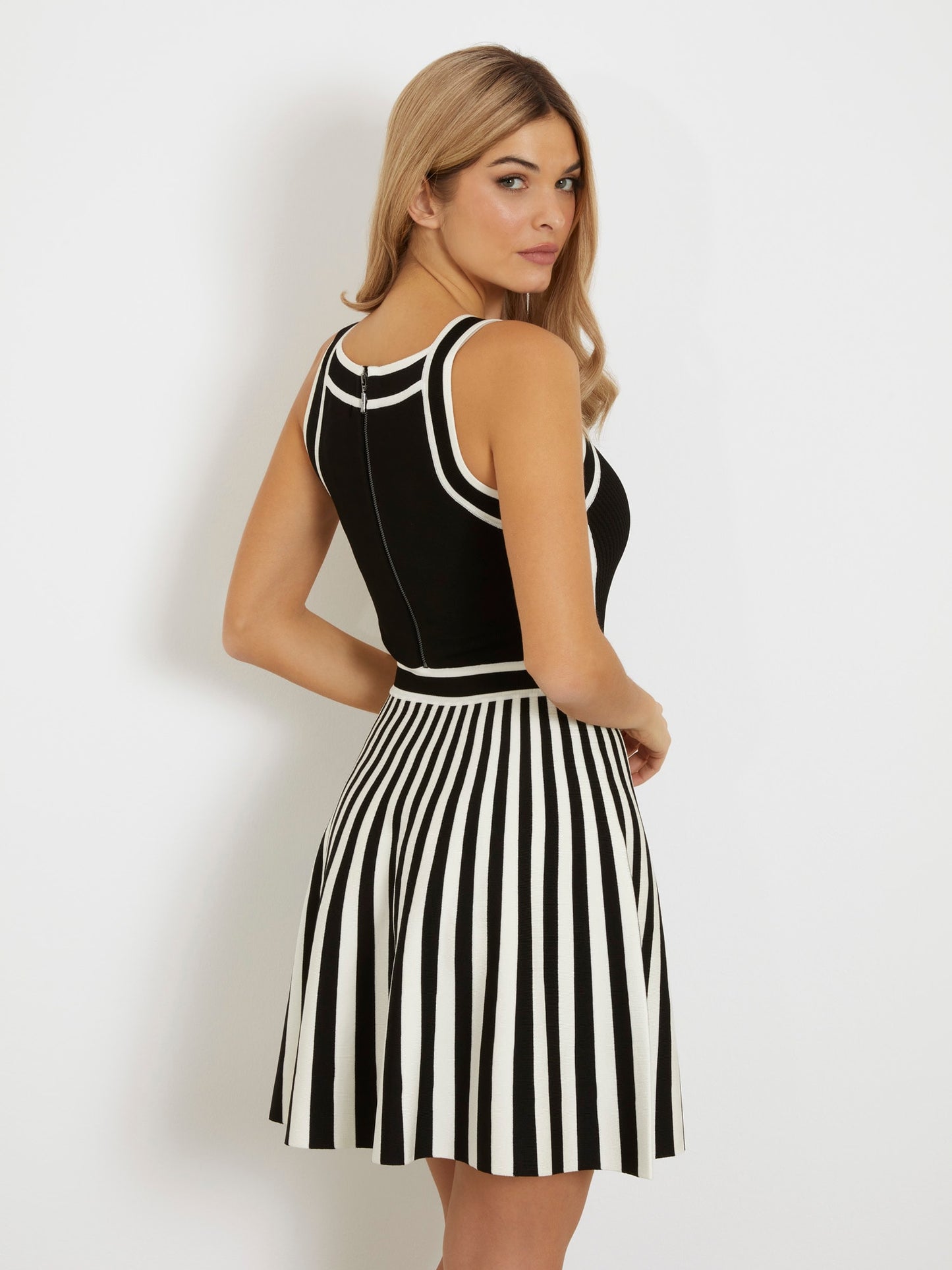 Fit and flare sweater dress