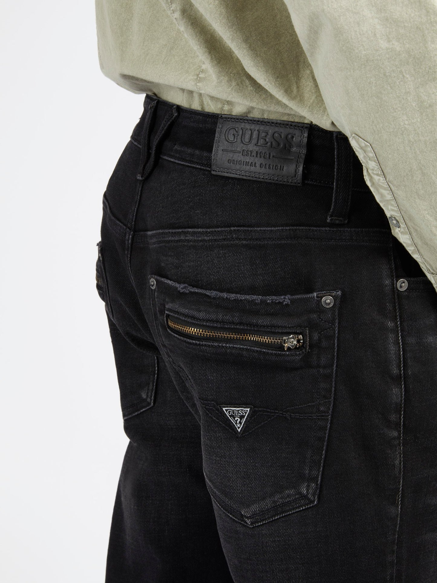 Mid rise regular denim pant